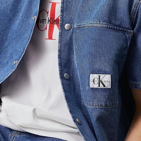 CALVIN KLEIN JEANS J30J325748 - Denim Medium - SHIRTS - Image 3