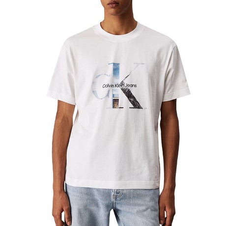 CALVIN KLEIN JEANS J30J327483 - WHITE - MARŠKINĖLIAI - Image 2