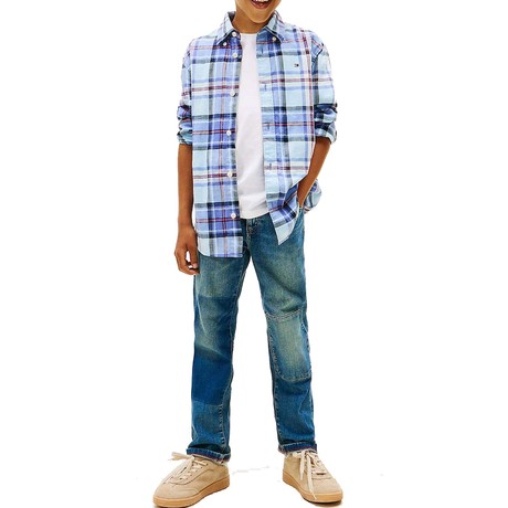 TOMMY HILFIGER KB0KB10106T - Light Powdery Blue Multi Check - SHIRTS - Image 2