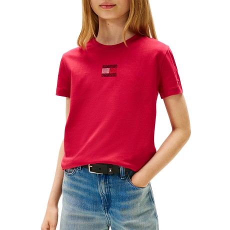 Tričko Tommy Hilfiger ruby rhubarb &mdash; fot 1