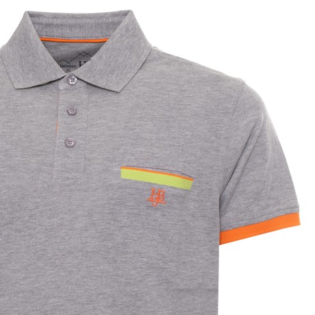 HARMONT & BLAINE JEANS L0DJ290 - GRIGIO MULTI - KOSZULKI POLO - Image 3