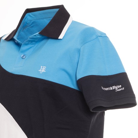 HARMONT & BLAINE JEANS L0DJ450 - BLU CELESTE BIANCO - KOSZULKI POLO - Image 3