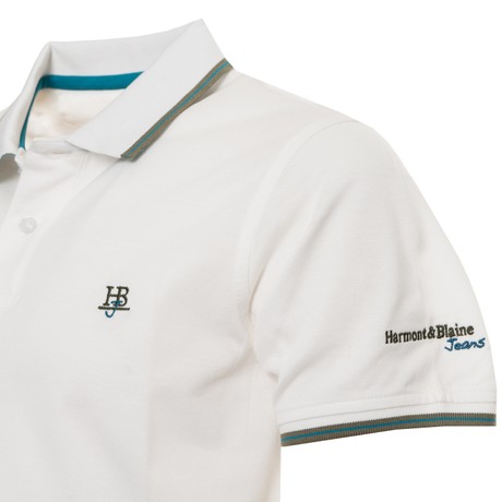 HARMONT & BLAINE JEANS LNFJ130 - BIANCO VERDE CELESTE - POLOS - Image 3