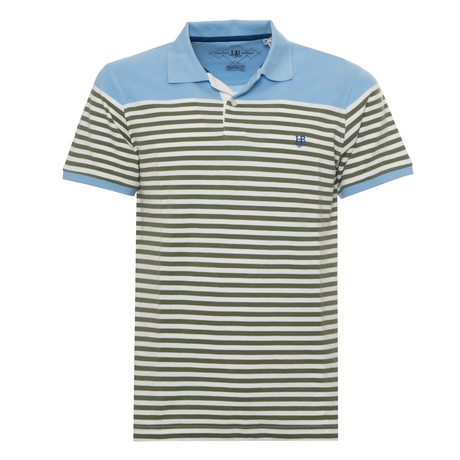 HARMONT & BLAINE JEANS LRHJ700 - AZZURRO/VERDE/BIANCO - POLO