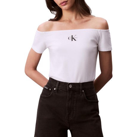 Футболка Calvin Klein Jeans brilliant white &mdash; фотографии 1