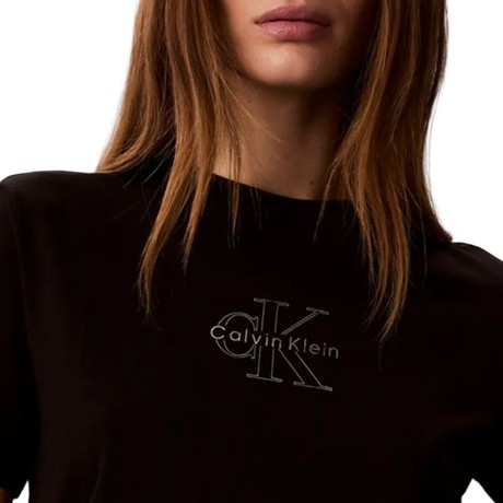 CALVIN KLEIN LV047D873G - Black - T SHIRT - Image 3