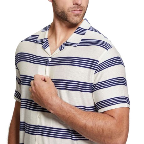 GUESS M4GP18 - ZUMA STRIPE CAVE BLU - MARŠKINĖLIAI - Image 3