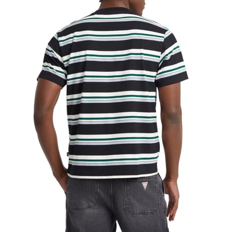 T-shirt Guess Jeans jet black stripes mu &mdash; fot 2