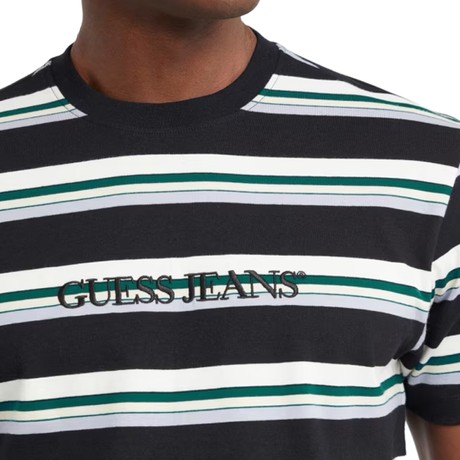 T-shirt Guess Jeans jet black stripes mu &mdash; fot 3