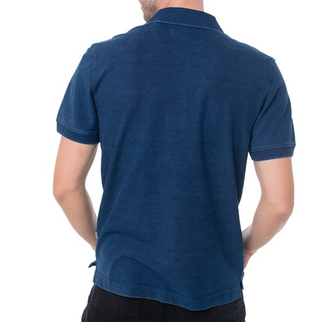 Tricouri Polo Guess Jeans blue indigo wash &mdash; poze 2