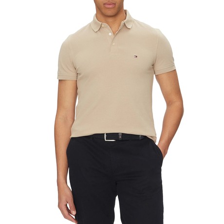 TOMMY HILFIGER MW0MW17771 - Sandalwood - KOSZULKI POLO