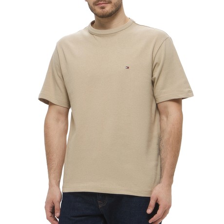 TOMMY HILFIGER MW0MW37446 - SANDALWOOD - T SHIRT