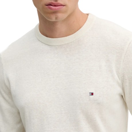 TOMMY HILFIGER MW0MW38603 - IVORY PETAL  - JERSEYS - Image 3
