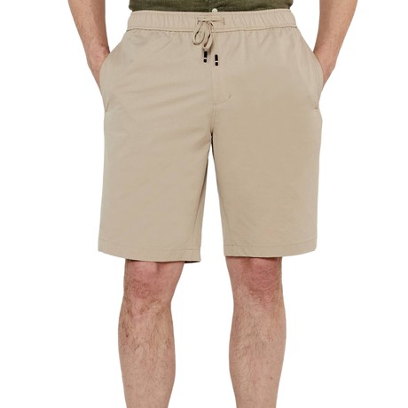 TOMMY HILFIGER MW0MW38840 - SANDALWOOD - BERMUDY A KRAŤASY