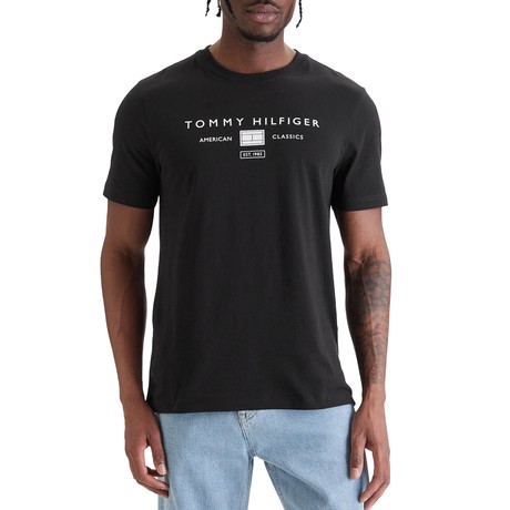 TOMMY HILFIGER MW0MW42365 - Black - TRICOU