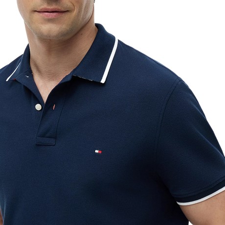 TOMMY HILFIGER MW0MW42748 - Carbon Navy|WHITE  - POLO - Image 3