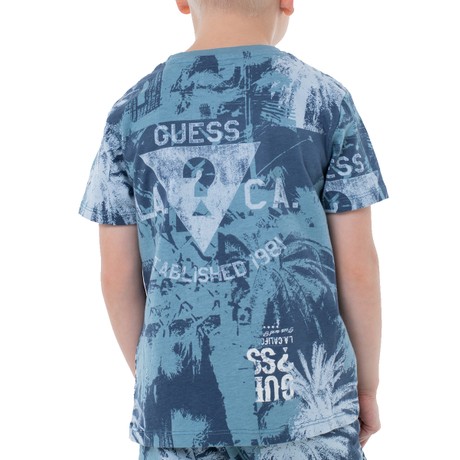 GUESS N5RI18 - BLUE PARADISE PALMS            - T SHIRT - Image 2