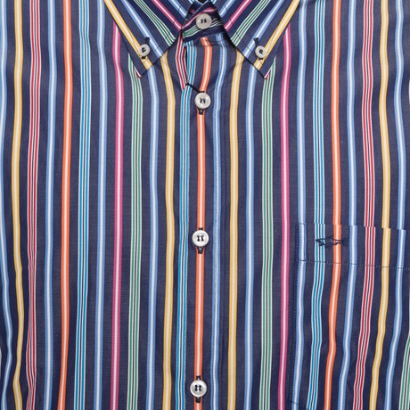 PAUL & SHARK P19P3148 - LGHT BLUE YEW GREEN STRIPES ON BLUE - ŠIRICE - Image 3