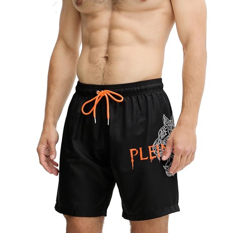 PLEIN SPORT PS25MBL01 - BLACK/ORANGE - SWIMSUITS