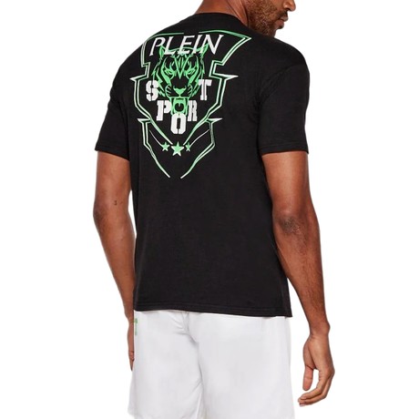 PLEIN SPORT PS25MTS04 - BLACK/GREEN  - TRICOU - Image 2