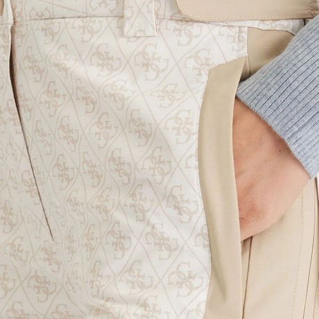 Trousers Guess 4g logo print cream &mdash; pictures 3