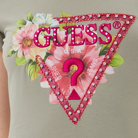 T-Shirt Guess sage leaf &mdash; zdjęcia 3