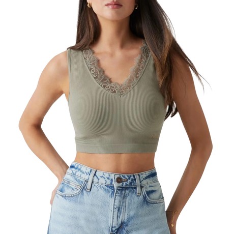 GUESS W5GZ09 - MOSSY GREEN - TOPS AND TANK TOPS