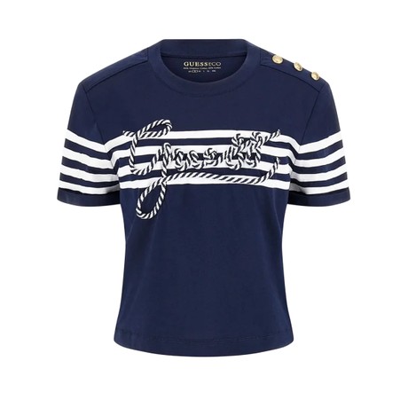 Póló Guess blue base white stri &mdash; fot 2