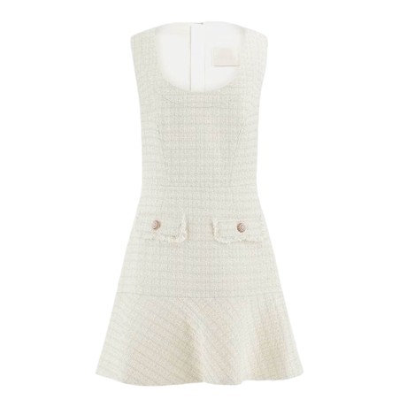 GUESS W5RK10 - CREAM TWEED COMBO - ŠATY - Image 3