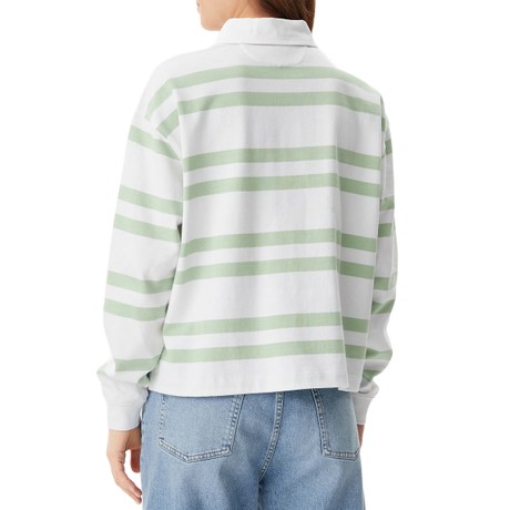 GUESS JEANS W5RP50 - WHITE AND GREEN STRI - POLO - Image 2