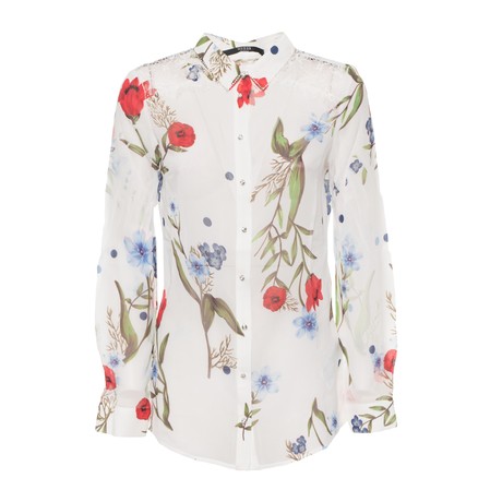 GUESS W92H74 - BIANCO FANTASIA FIORI - CAMICIE
