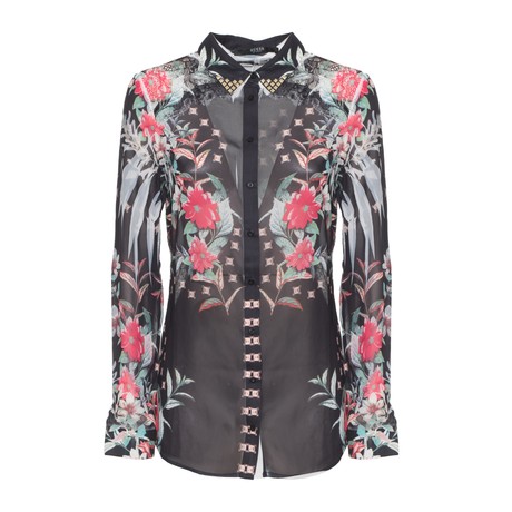 GUESS W92H74 -   NERO FANTASIA FIORI - CAMICIE