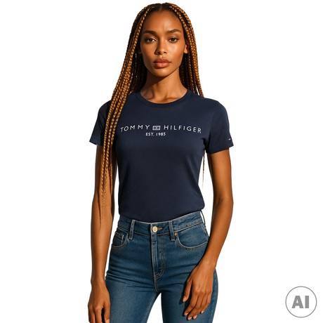 TOMMY HILFIGER WW0WW40276 - BLUE - T SHIRT