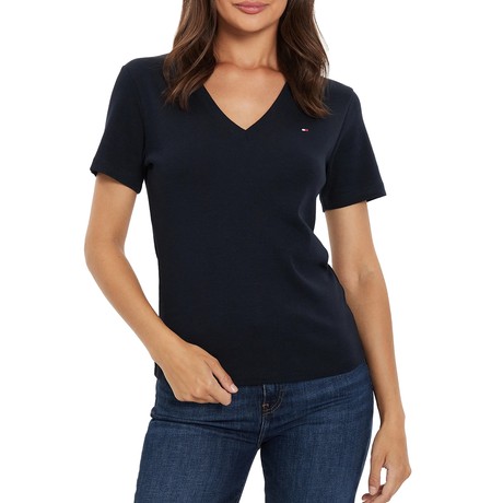 TOMMY HILFIGER WW0WW40584 - BLUE - MARŠKINĖLIAI