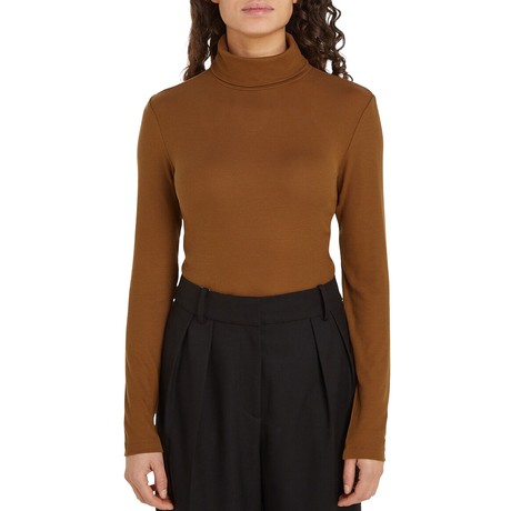 TOMMY HILFIGER WW0WW42093 - BROWN - CAMISETA