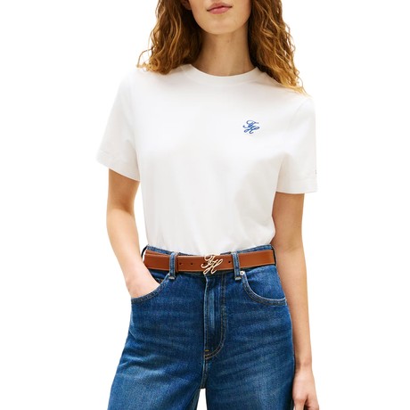 TOMMY HILFIGER WW0WW48699 - Ecru - CAMISETA