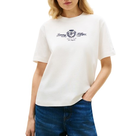 TOMMY HILFIGER WW0WW48713 - Ecru - TRICOU