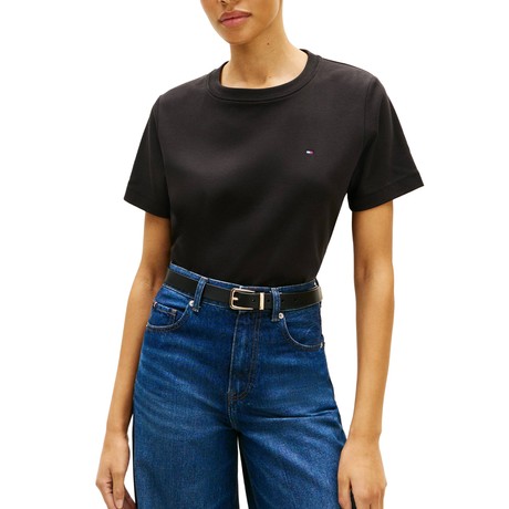 TOMMY HILFIGER WW0WW49646 - Black - TRICOU