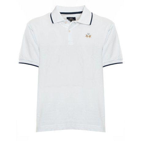 LA MARTINA XMP036 - OPTIC WHITE - TRICOURI POLO