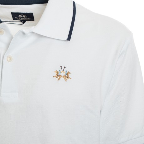 LA MARTINA XMP036 - OPTIC WHITE - TRICOURI POLO - Image 3