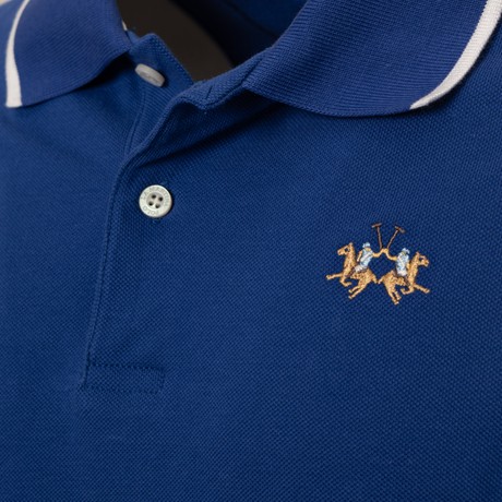 LA MARTINA XMP036 - MAZARINE BLUE - TRICOURI POLO - Image 3