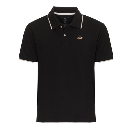 LA MARTINA XMP036 - Black                - TRICOURI POLO