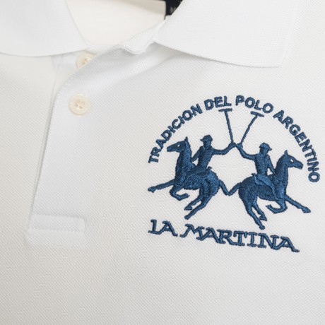 LA MARTINA XMP037 - OPTIC WHITE - POLO - Image 3