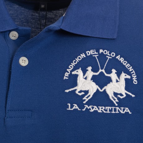 LA MARTINA XMP037 - MAZARINE BLUE - POLO - Image 3