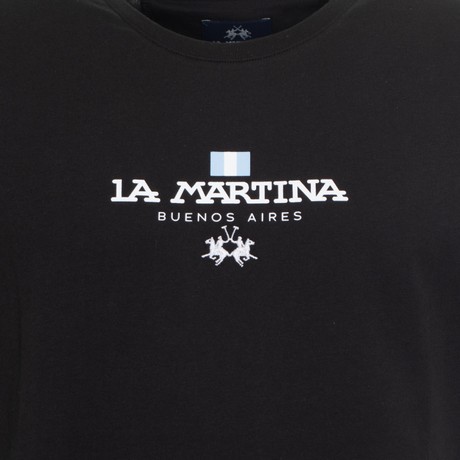 LA MARTINA XMR031 - Black                - TRICOU - Image 3